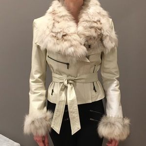Leather/fur jacket